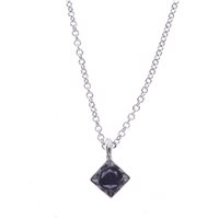 Collana Bliss Donna in Oro bianco Diamante Black 0.1 Ct 20087781 - 20087781